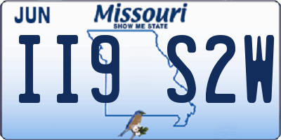 MO license plate II9S2W