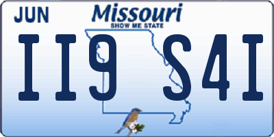 MO license plate II9S4I