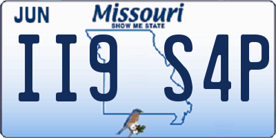 MO license plate II9S4P