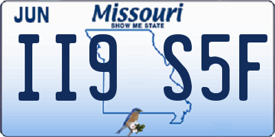 MO license plate II9S5F