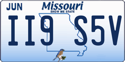 MO license plate II9S5V