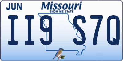 MO license plate II9S7Q
