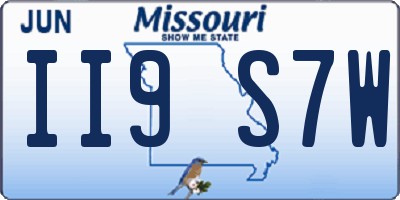MO license plate II9S7W