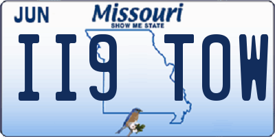 MO license plate II9T0W