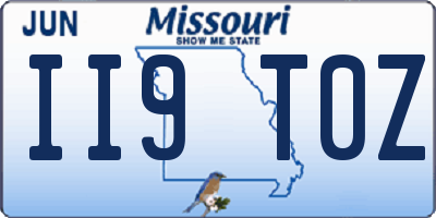 MO license plate II9T0Z