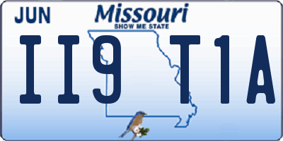 MO license plate II9T1A