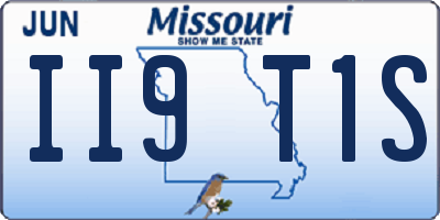 MO license plate II9T1S