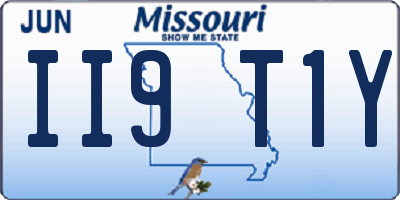 MO license plate II9T1Y