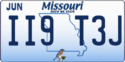 MO license plate II9T3J