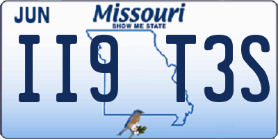 MO license plate II9T3S