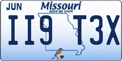 MO license plate II9T3X