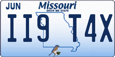 MO license plate II9T4X