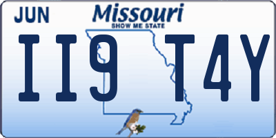 MO license plate II9T4Y