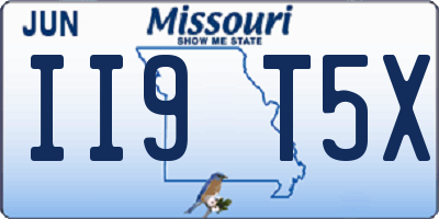 MO license plate II9T5X