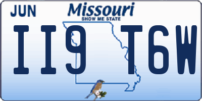 MO license plate II9T6W