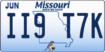 MO license plate II9T7K