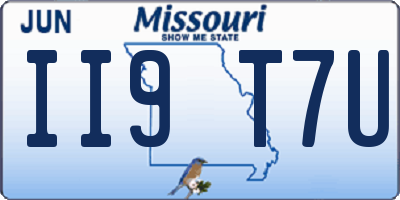 MO license plate II9T7U