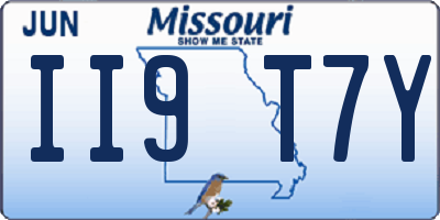 MO license plate II9T7Y