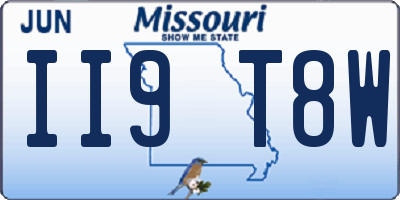 MO license plate II9T8W