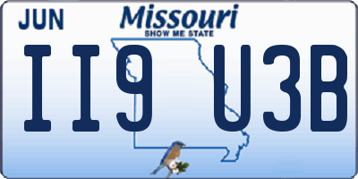MO license plate II9U3B