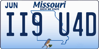 MO license plate II9U4D