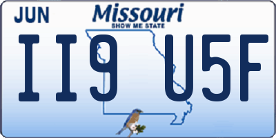 MO license plate II9U5F