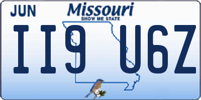 MO license plate II9U6Z