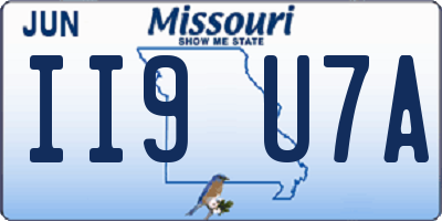 MO license plate II9U7A
