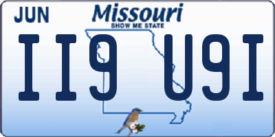 MO license plate II9U9I
