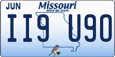 MO license plate II9U9O