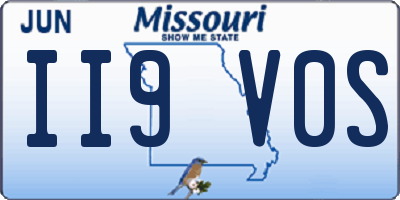 MO license plate II9V0S