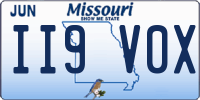 MO license plate II9V0X