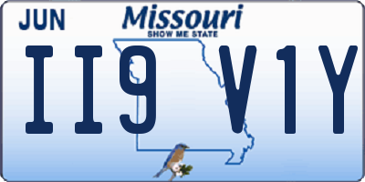 MO license plate II9V1Y
