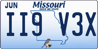 MO license plate II9V3X