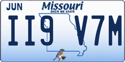 MO license plate II9V7M