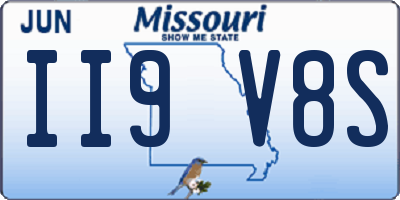 MO license plate II9V8S