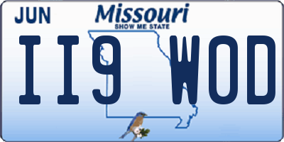 MO license plate II9W0D