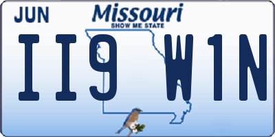 MO license plate II9W1N