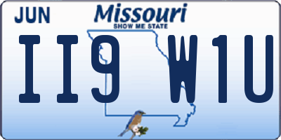 MO license plate II9W1U
