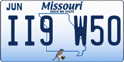 MO license plate II9W5O