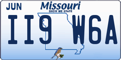 MO license plate II9W6A