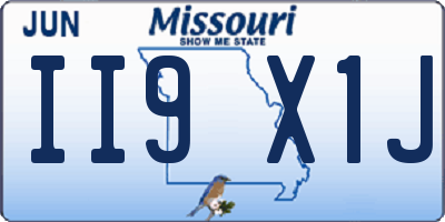 MO license plate II9X1J