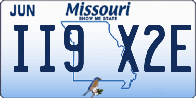 MO license plate II9X2E