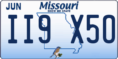 MO license plate II9X5O