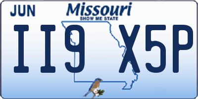 MO license plate II9X5P