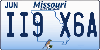 MO license plate II9X6A