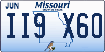 MO license plate II9X6O