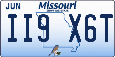MO license plate II9X6T
