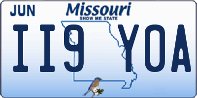 MO license plate II9Y0A