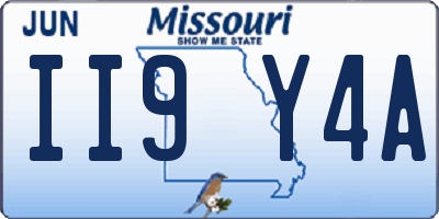 MO license plate II9Y4A